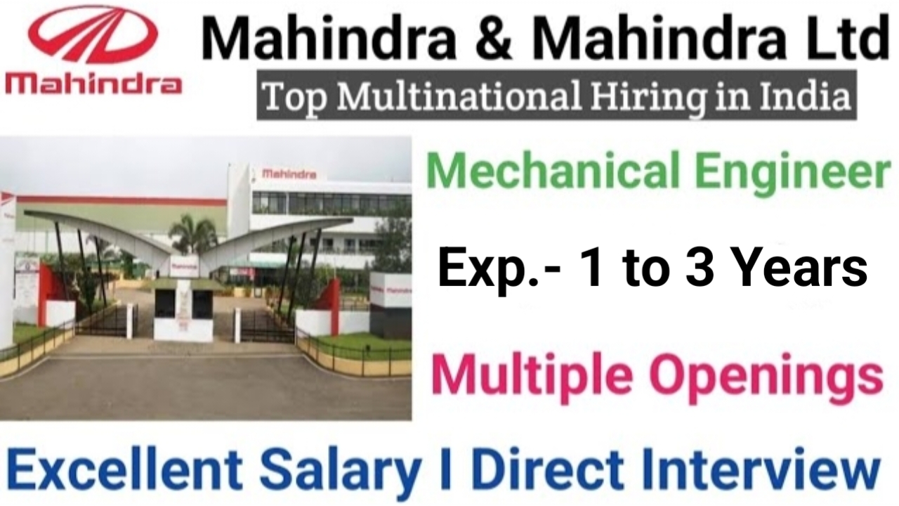 Mahindra & Mahindra Off Campus Recruitment 2024 for Engineers in India ...